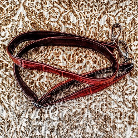 Marc Chantal M.C. Laptop Tote/Briefcase (Faux Leather?) 2-tone Brown Croc Print - Picture 16 of 16